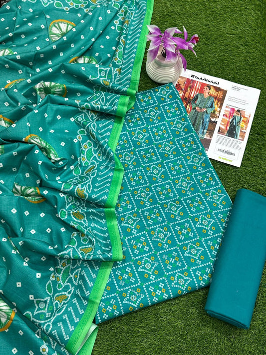 GUL AHMAD LINEN THREE PIECE