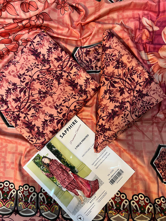 SAPPHIRE DORYA LINEN THREE PIECE