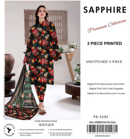 SAPPHIRE DORYA LINEN THREE PIECE