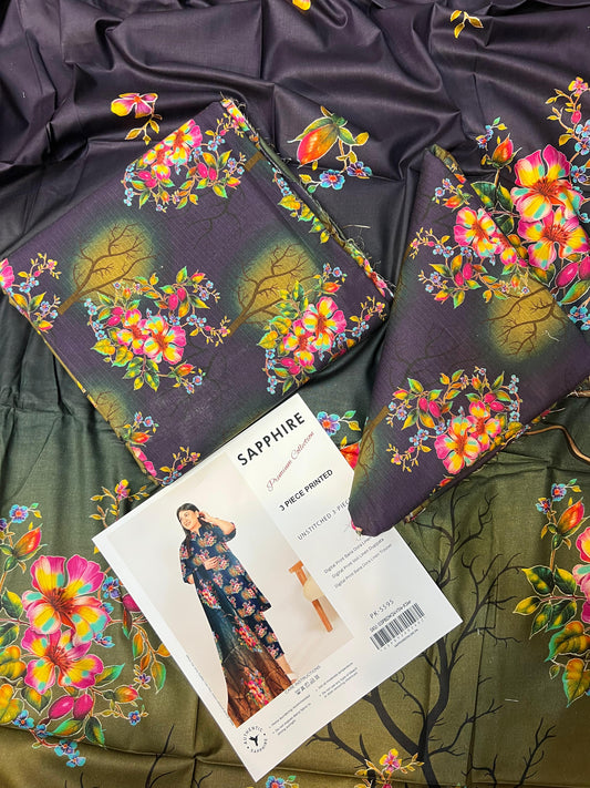 SAPPHIRE DORYA LINEN THREE PIECE