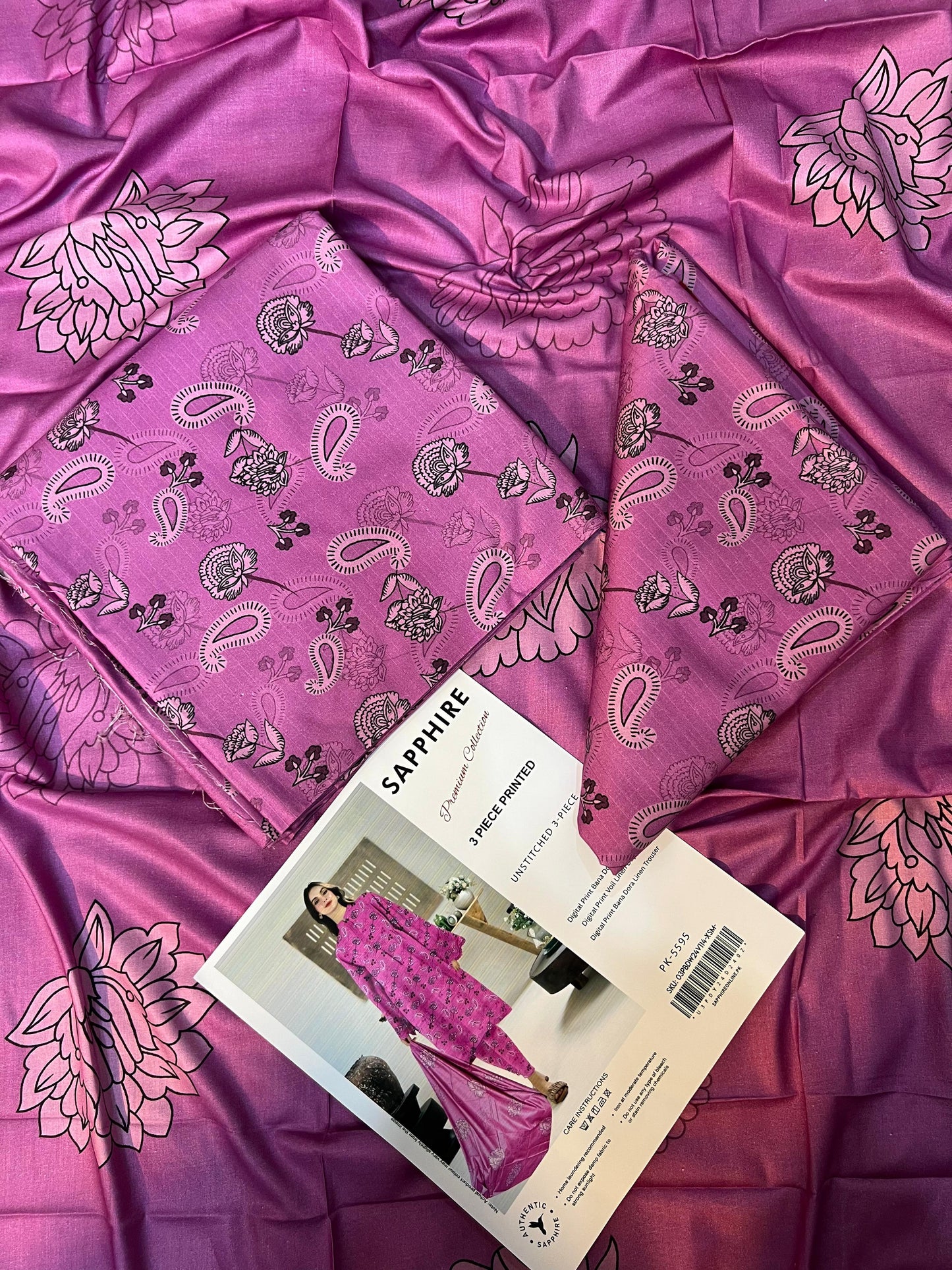 SAPPHIRE DORYA LINEN THREE PIECE