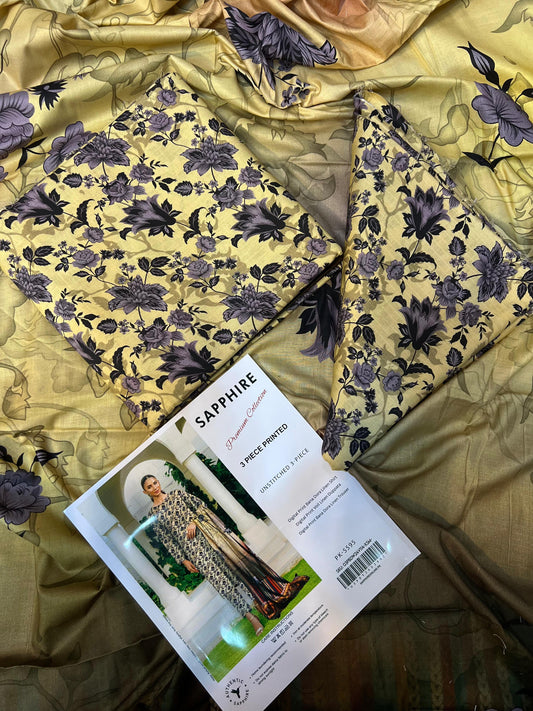 SAPPHIRE DORYA LINEN THREE PIECE