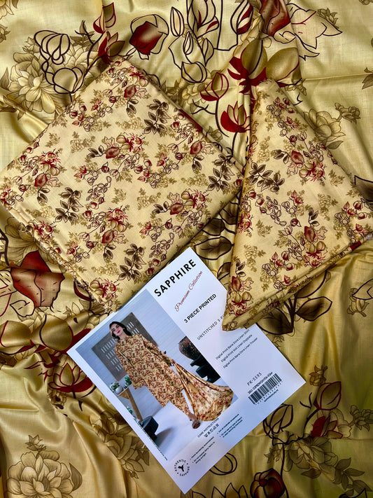 SAPPHIRE DORYA LINEN THREE PIECE