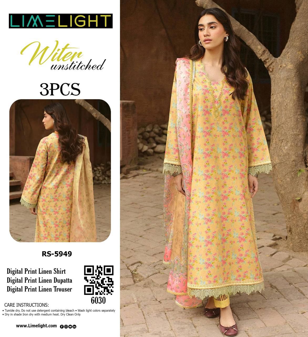 LIME LIGHT LINEN THREE PIECE