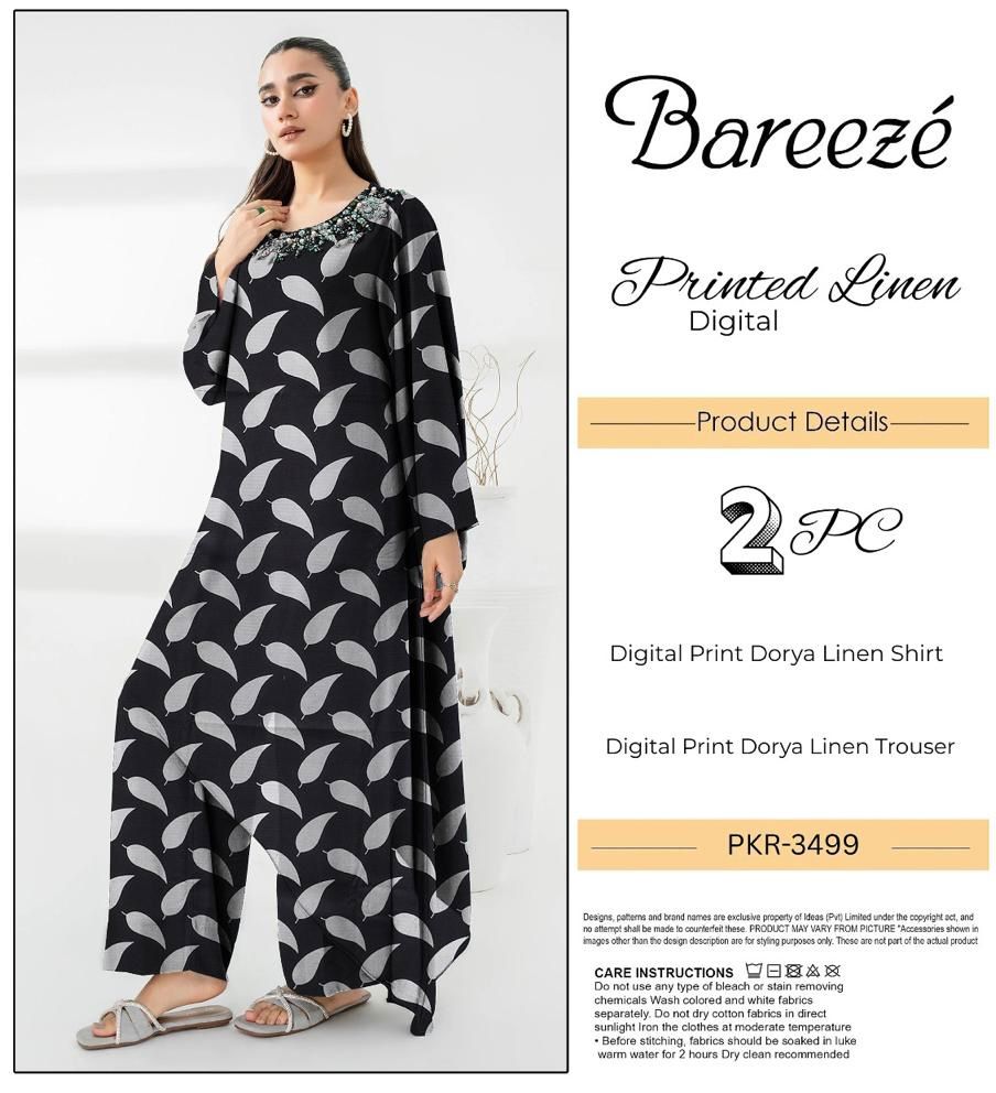 BAREEZE LINEN TWO PIECE DORYA ALL OVER