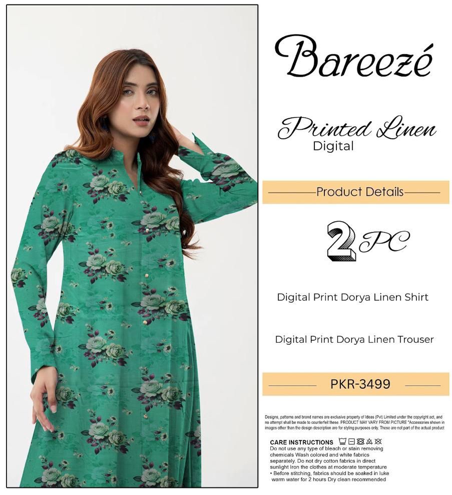 BAREEZE LINEN TWO PIECE DORYA ALL OVER