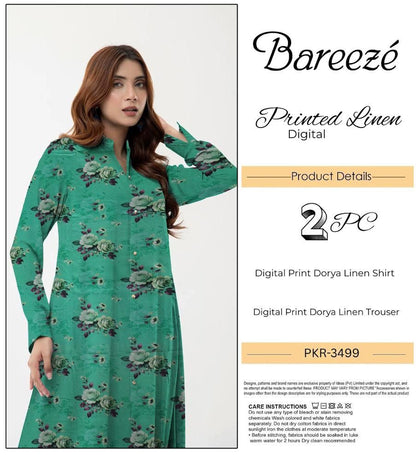 BAREEZE LINEN TWO PIECE DORYA ALL OVER