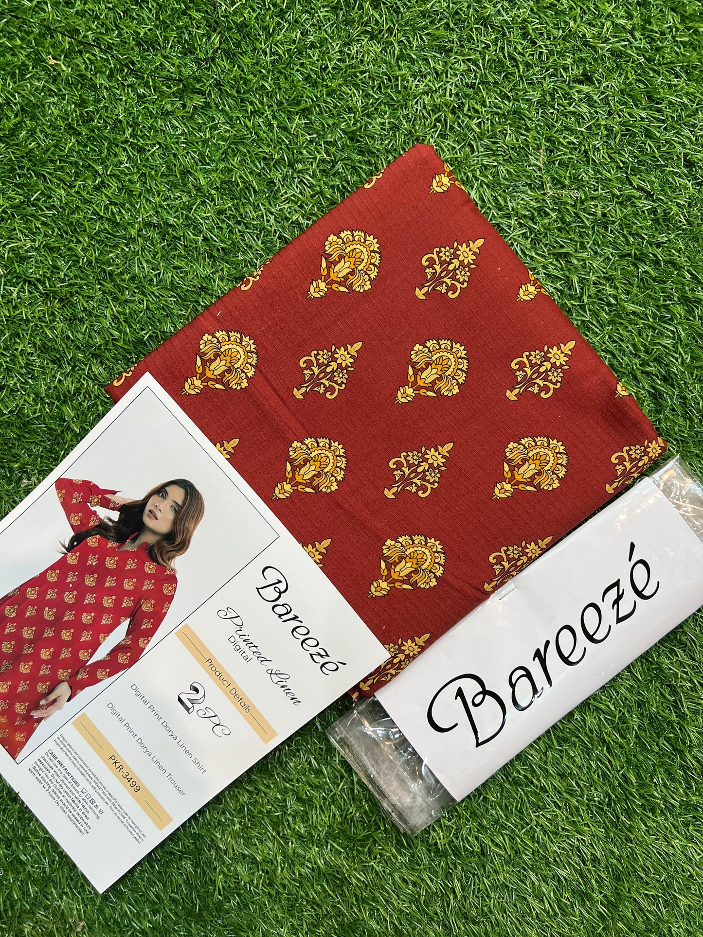 BAREEZE LINEN TWO PIECE DORYA ALL OVER