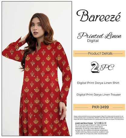 BAREEZE LINEN TWO PIECE DORYA ALL OVER