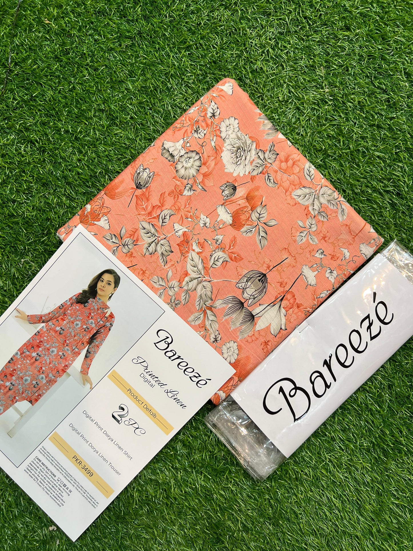 BAREEZE LINEN TWO PIECE DORYA ALL OVER