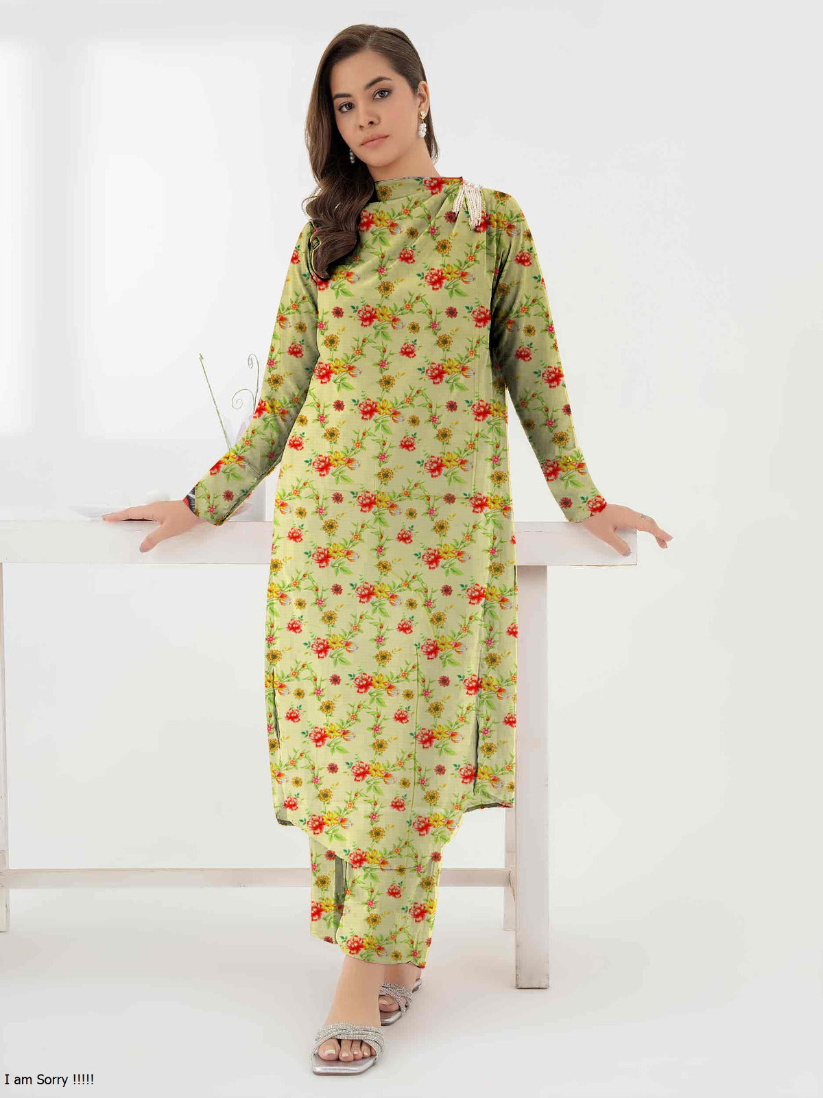 BAREEZE LINEN TWO PIECE DORYA ALL OVER