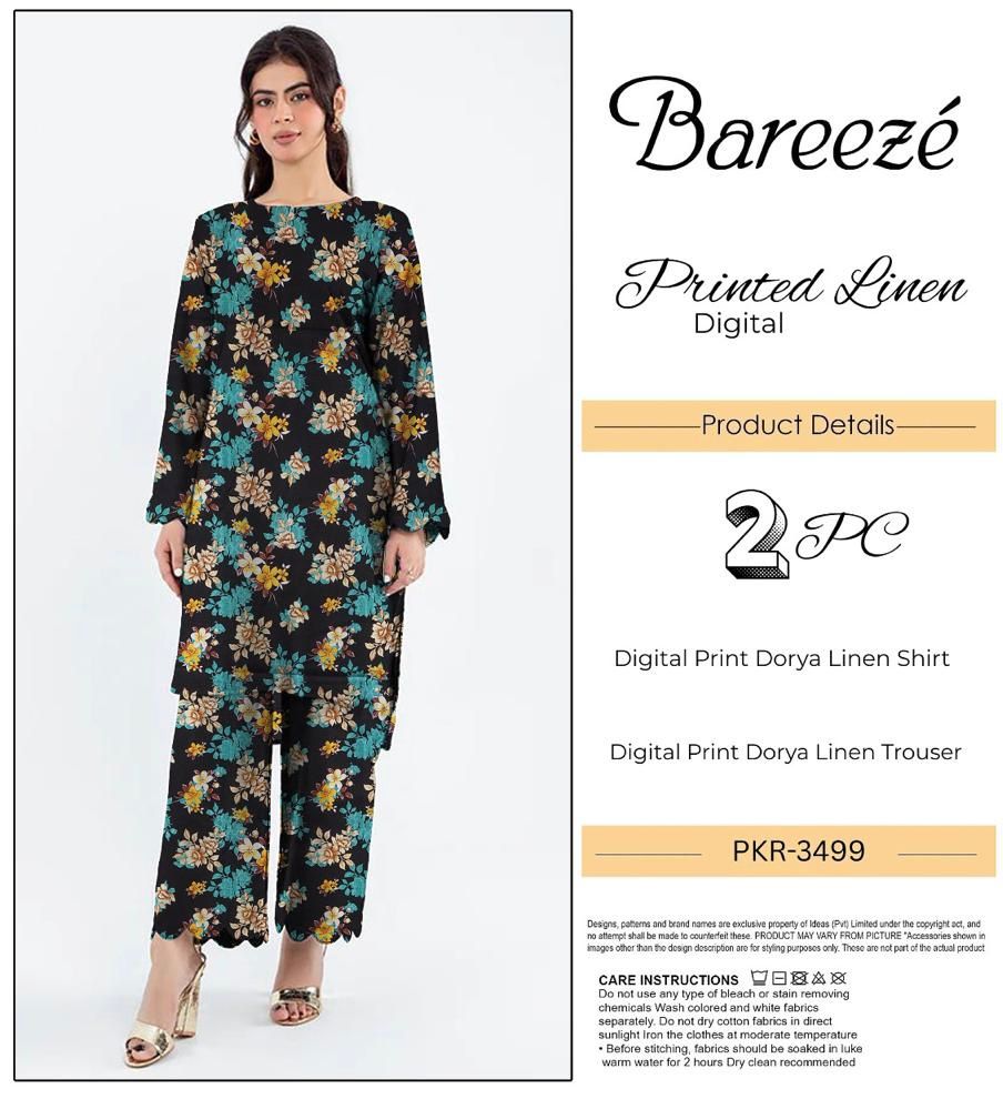BAREEZE LINEN TWO PIECE DORYA ALL OVER