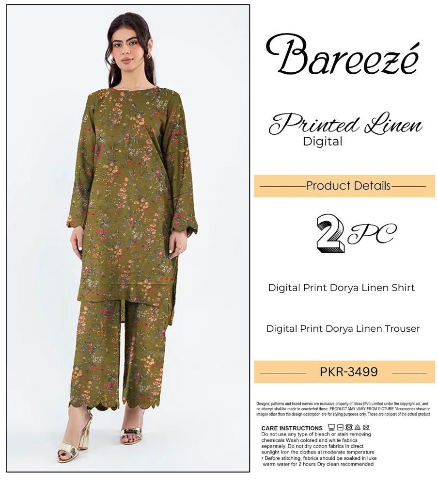 BAREEZE LINEN TWO PIECE DORYA ALL OVER