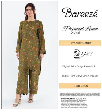 BAREEZE LINEN TWO PIECE DORYA ALL OVER
