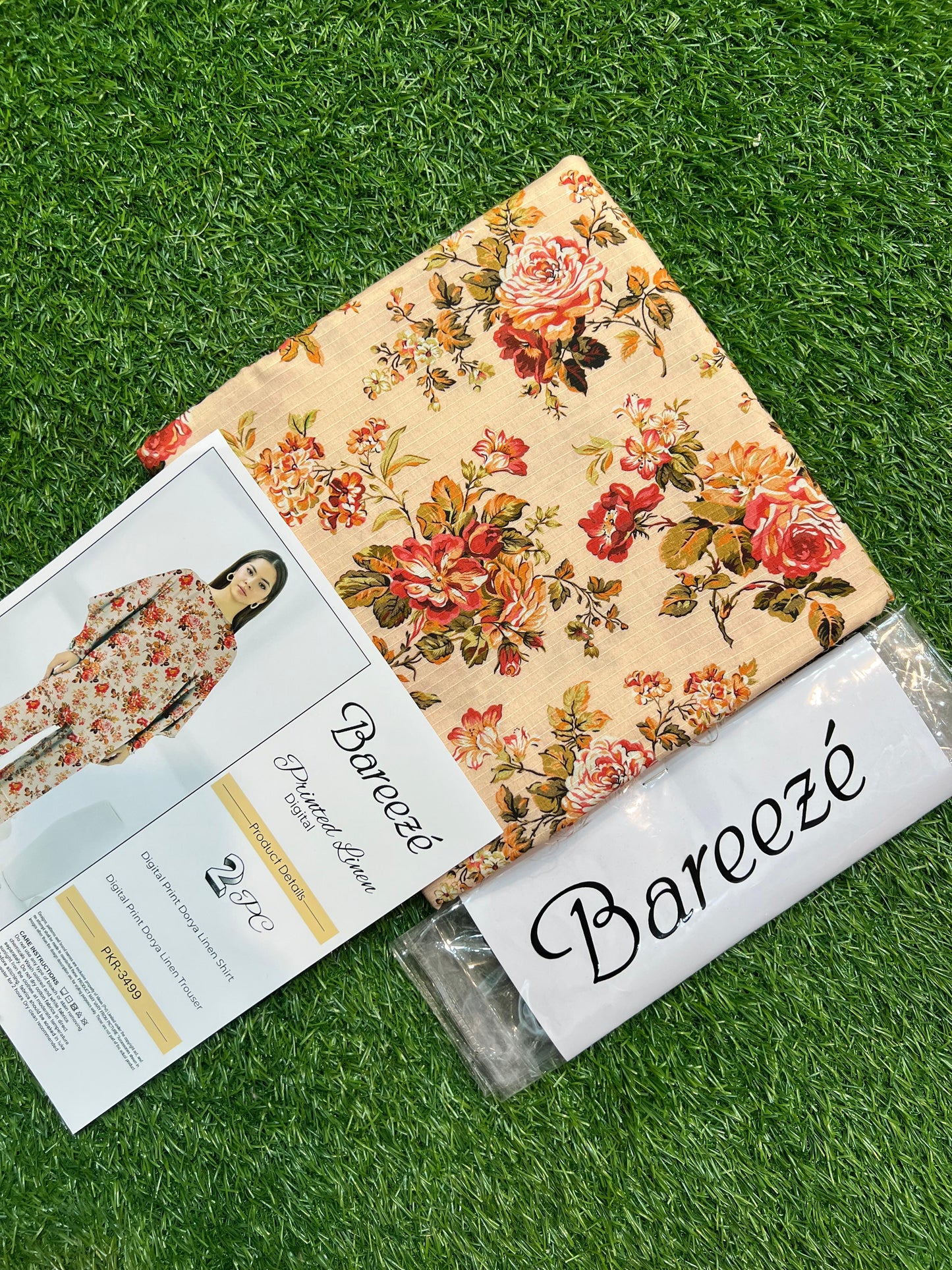 BAREEZE LINEN TWO PIECE DORYA ALL OVER