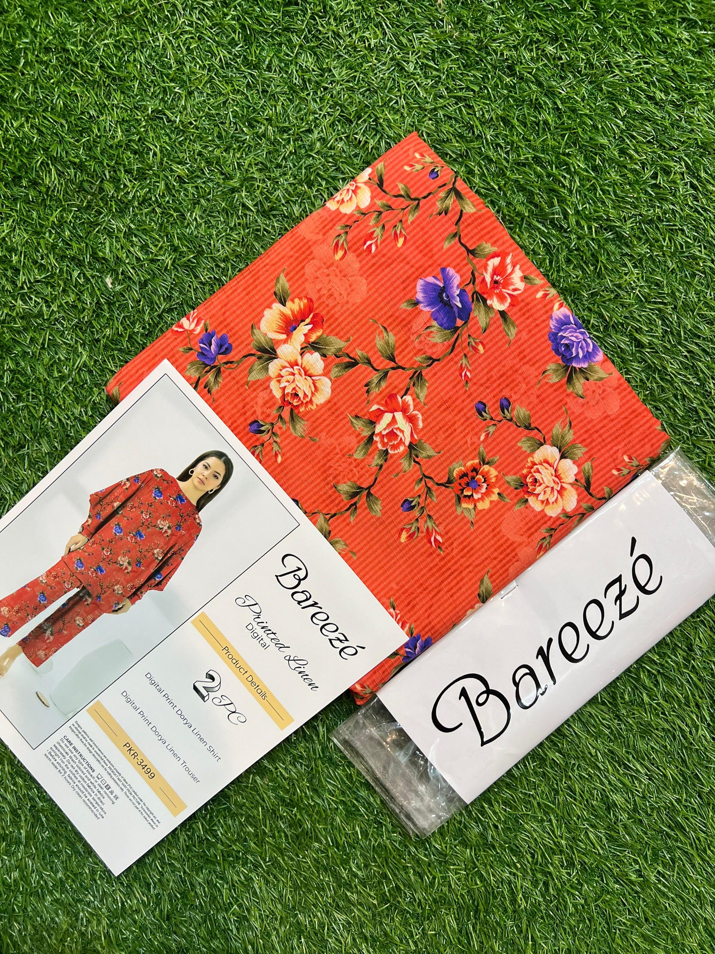 BAREEZE LINEN TWO PIECE DORYA ALL OVER