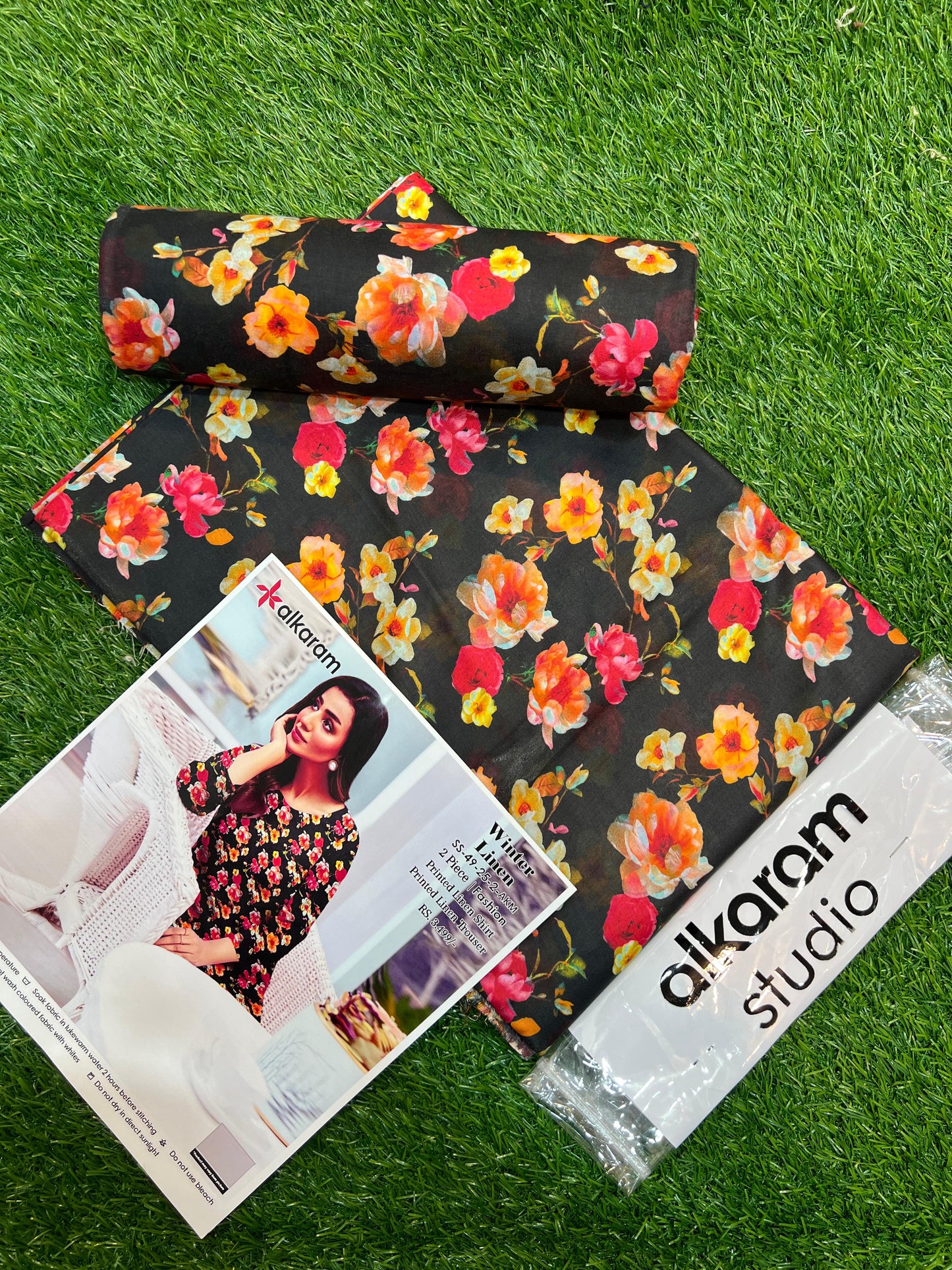 AL KARAM LINEN TWO PIECE ALLOVER