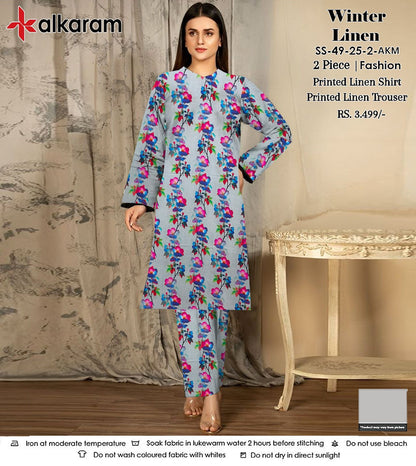 AL KARAM LINEN TWO PIECE ALLOVER
