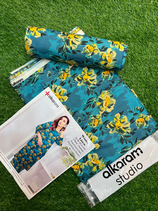 AL KARAM LINEN TWO PIECE ALLOVER
