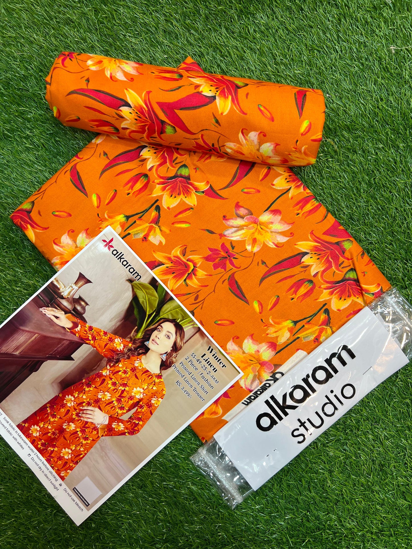 AL KARAM LINEN TWO PIECE ALLOVER