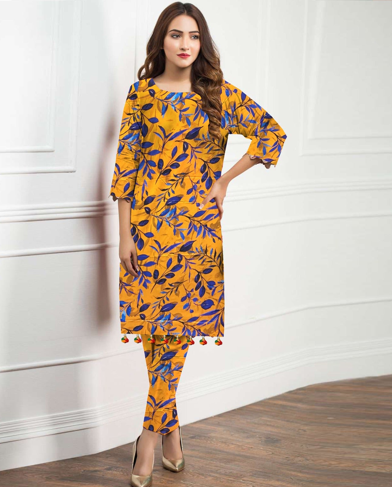 AL KARAM LINEN TWO PIECE ALLOVER