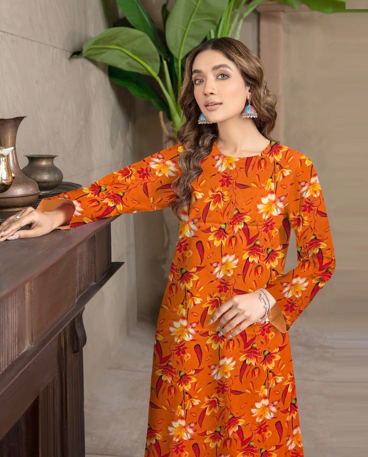 AL KARAM LINEN TWO PIECE ALLOVER