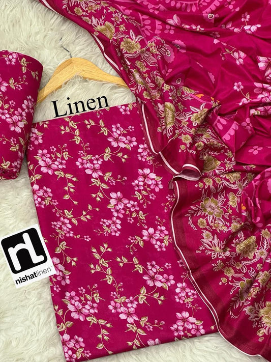 NISHAT LINEN THREE PIECE