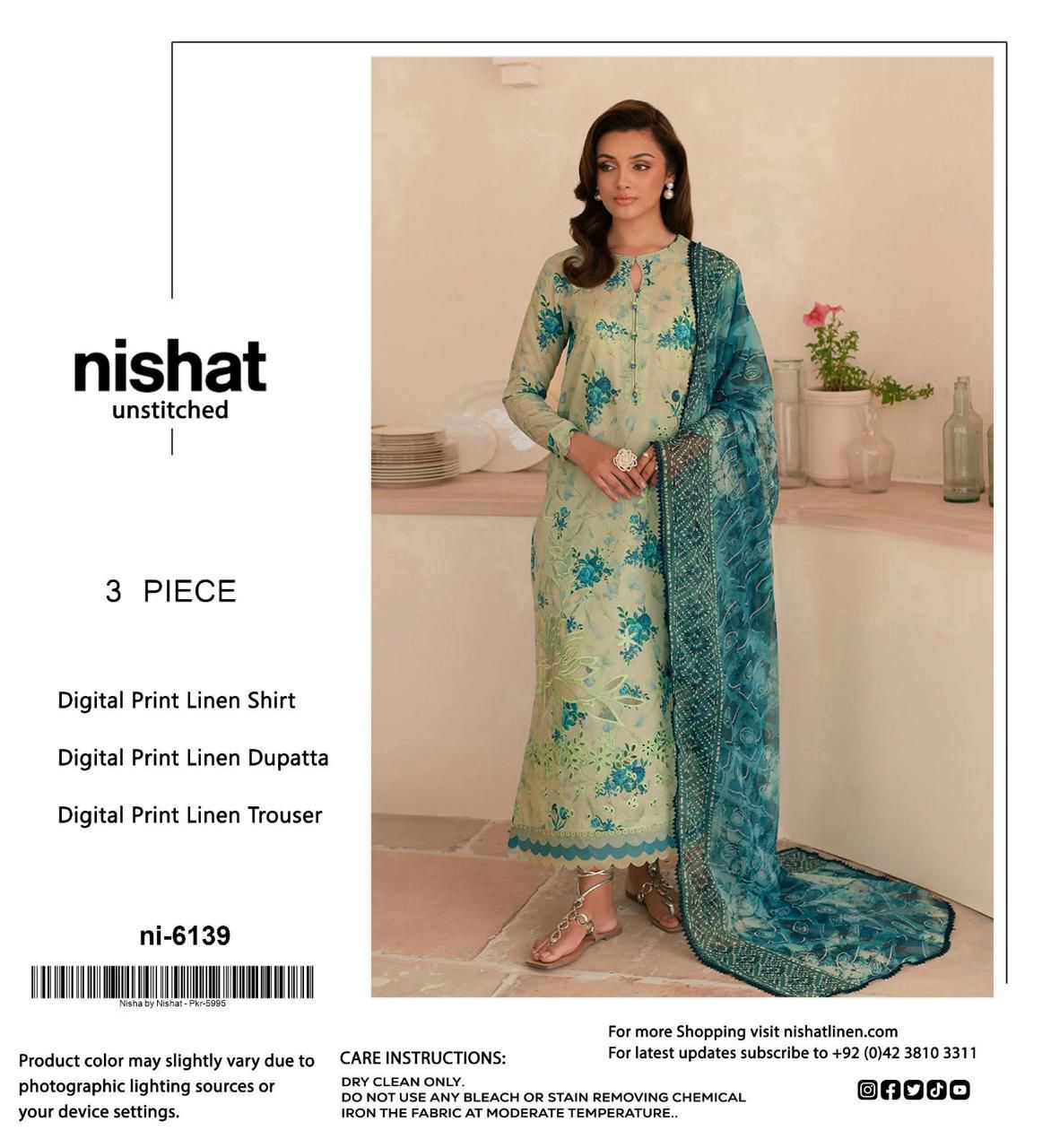 NISHAT LINEN THREE PIECE