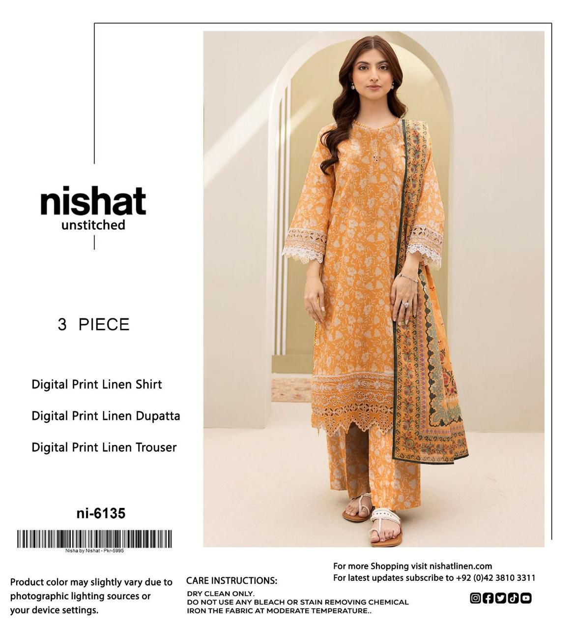 NISHAT LINEN THREE PIECE