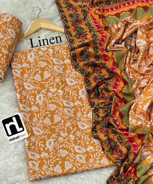 NISHAT LINEN THREE PIECE