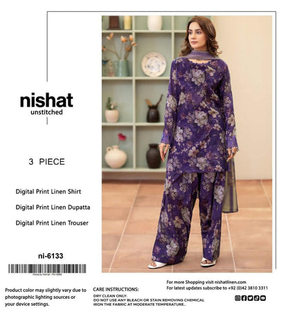 NISHAT LINEN THREE PIECE