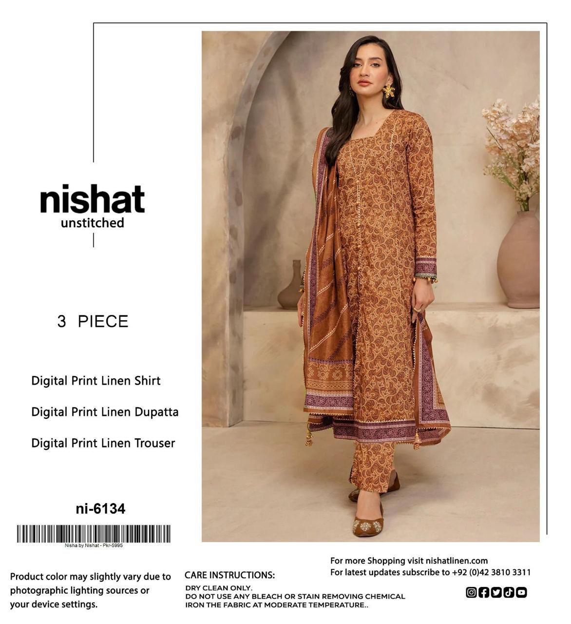 NISHAT LINEN THREE PIECE