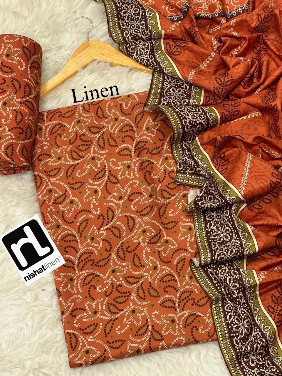 NISHAT LINEN THREE PIECE