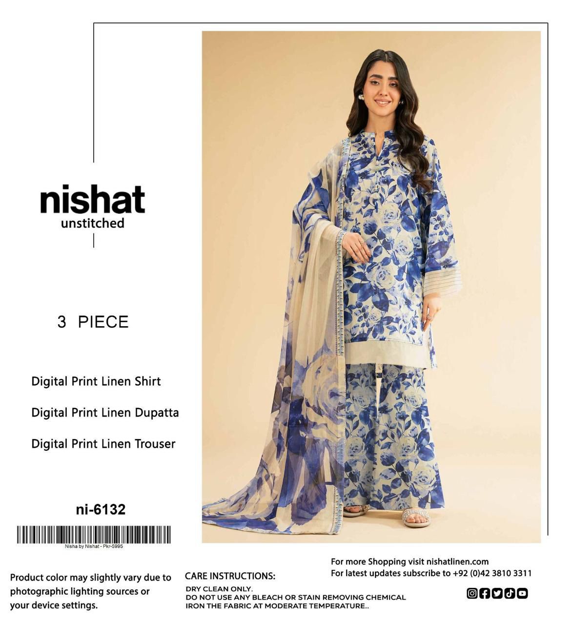 NISHAT LINEN THREE PIECE