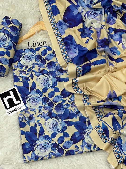 NISHAT LINEN THREE PIECE