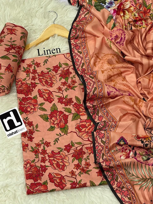 NISHAT LINEN THREE PIECE