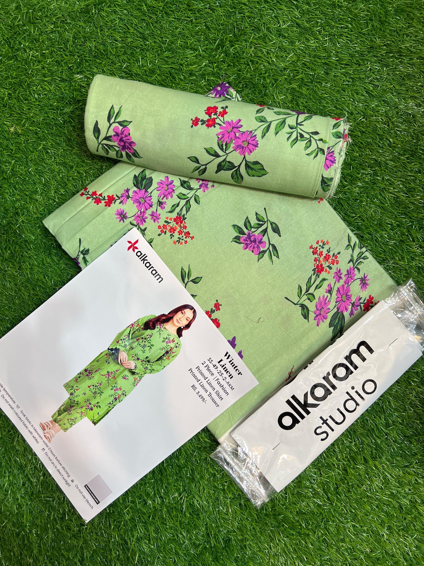AL KARAM LINEN TWO PIECE ALLOVER