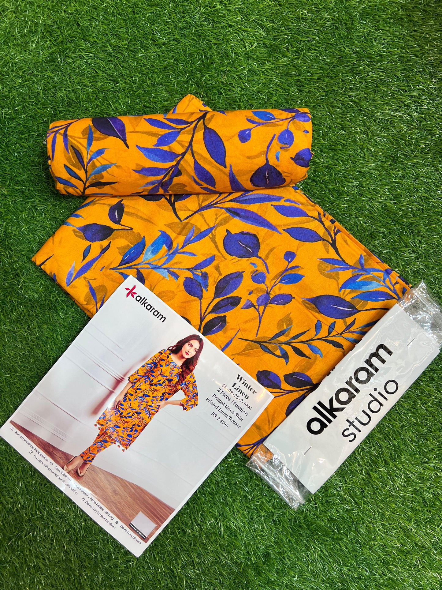 AL KARAM LINEN TWO PIECE ALLOVER