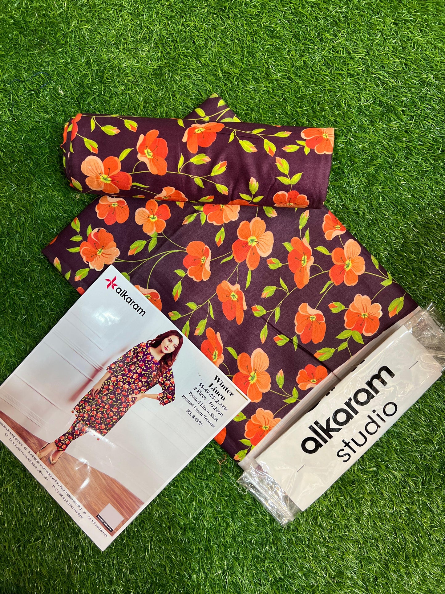 AL KARAM LINEN TWO PIECE ALLOVER