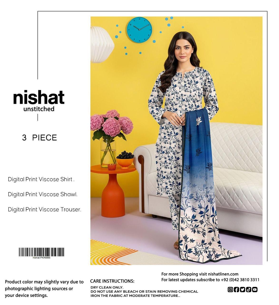 NISHAT LINEN VISCOSE THREE PIECE