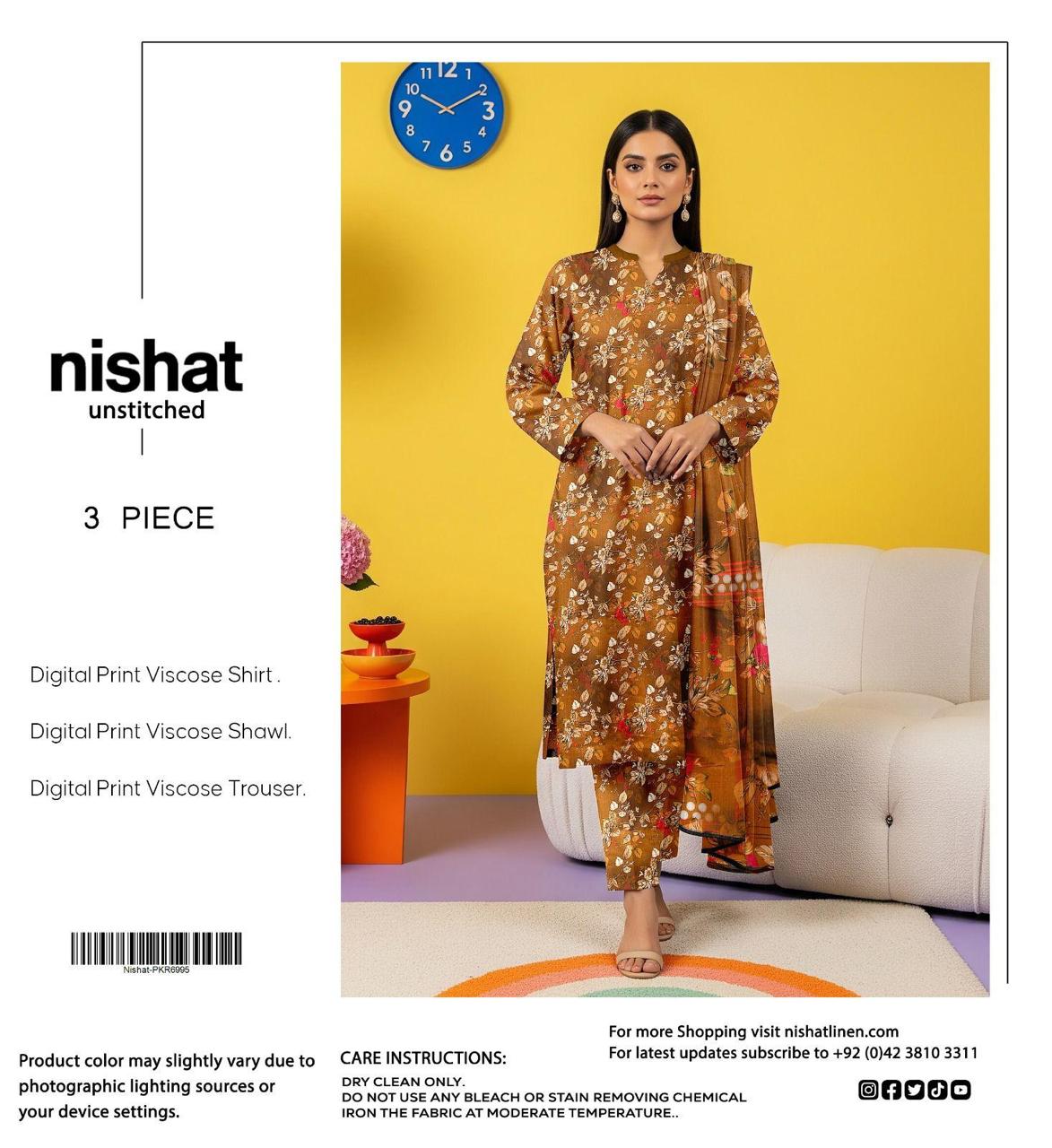 NISHAT LINEN VISCOSE THREE PIECE