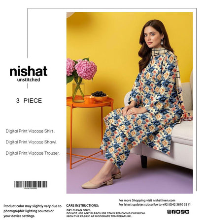 NISHAT LINEN VISCOSE THREE PIECE