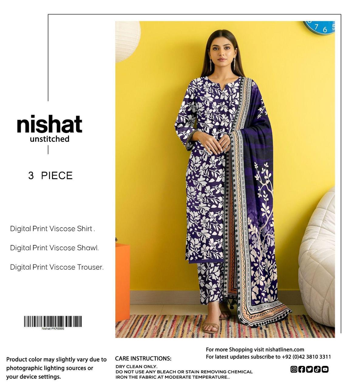 NISHAT LINEN VISCOSE THREE PIECE