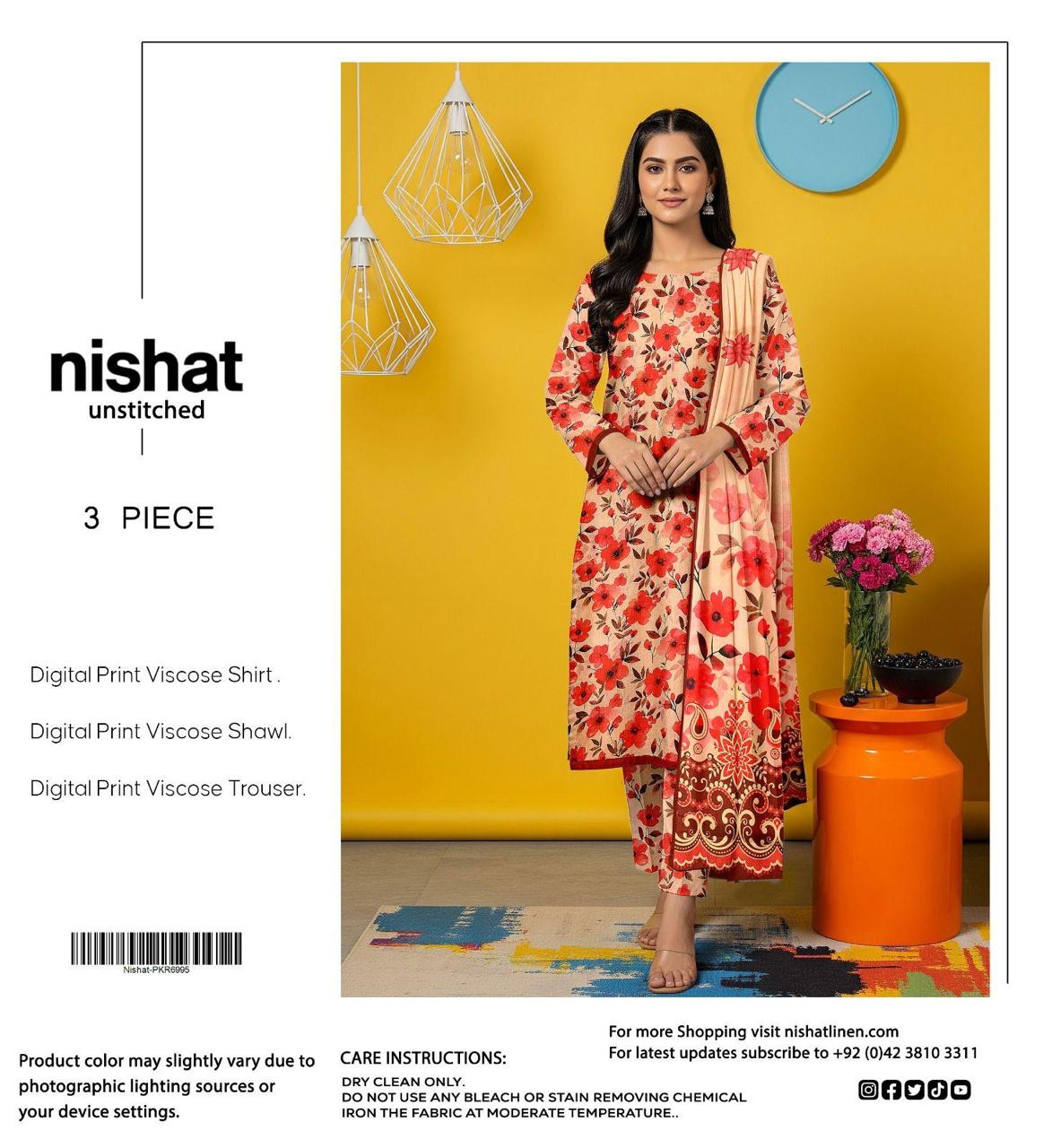 NISHAT LINEN VISCOSE THREE PIECE