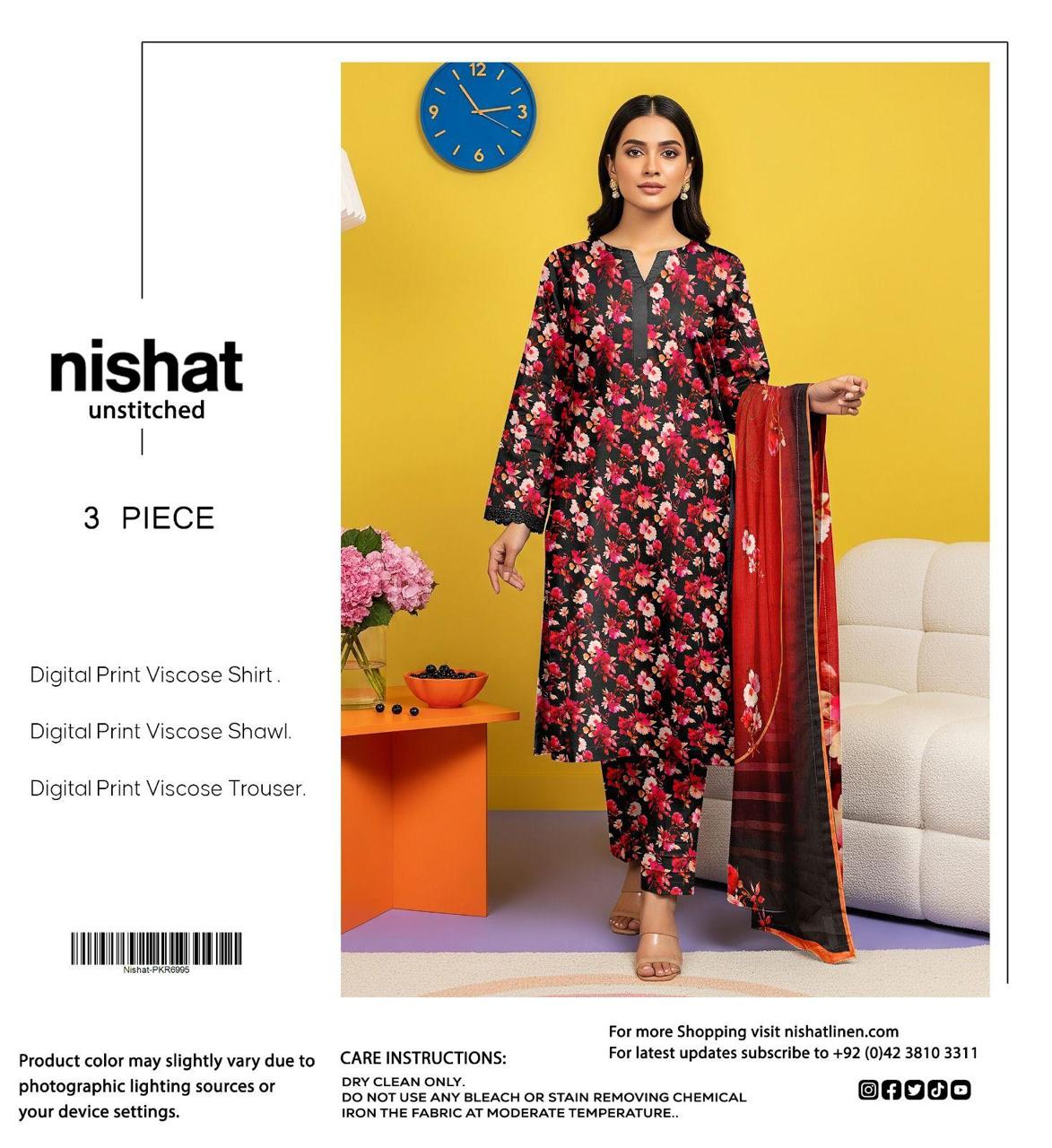 NISHAT LINEN VISCOSE THREE PIECE