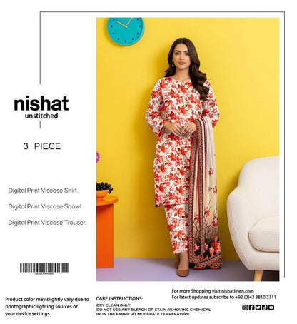 NISHAT LINEN VISCOSE THREE PIECE