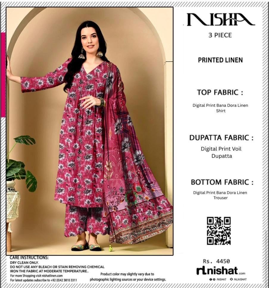 NISHAT DORYA LINEN THREE PIECE