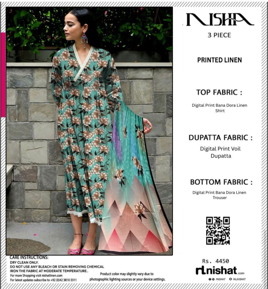NISHAT DORYA LINEN THREE PIECE