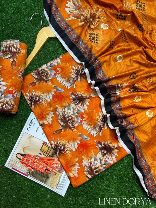NISHAT DORYA LINEN THREE PIECE