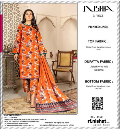 NISHAT DORYA LINEN THREE PIECE
